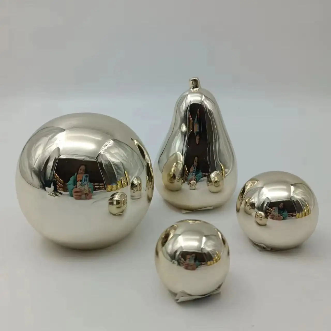 Boules en céramique galvanisées par or européen décoration en forme de boule de luxe pour la décoration de mariage à la maison