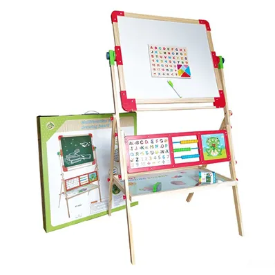 Puzle de madera multifunción para niños, juguetes educativos para aprendizaje preescolar, tablero de dibujo con tapa