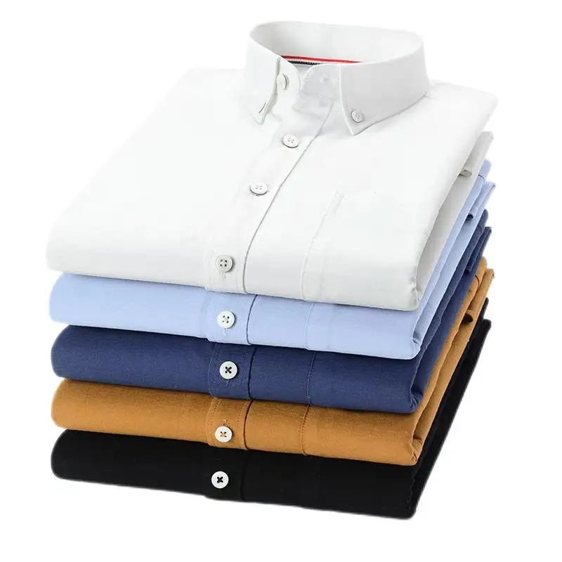 La migliore vendita OEM LOGO desgin personalizzazione manica lunga manica corta bianca 100% cotone camicia da ufficio camicia da uomo