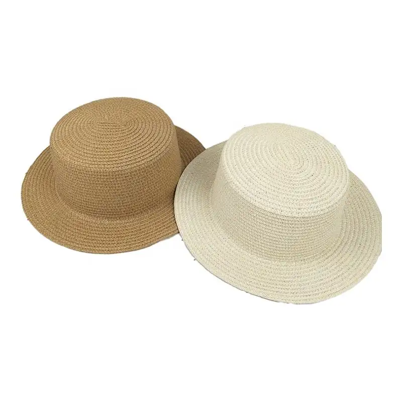 Venta al por mayor de alta calidad Sombrero mexicano Sombreros de sol Color sólido Chapeau Sun Sombreros de paja para mujeres y hombres
