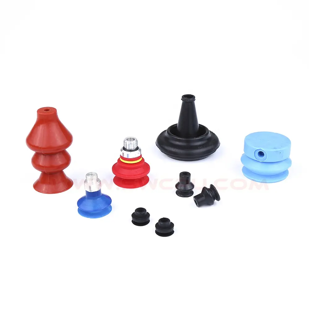 Custom Small Flat Rubber Silicone Vacuum Bellows Sucker Suction Cups