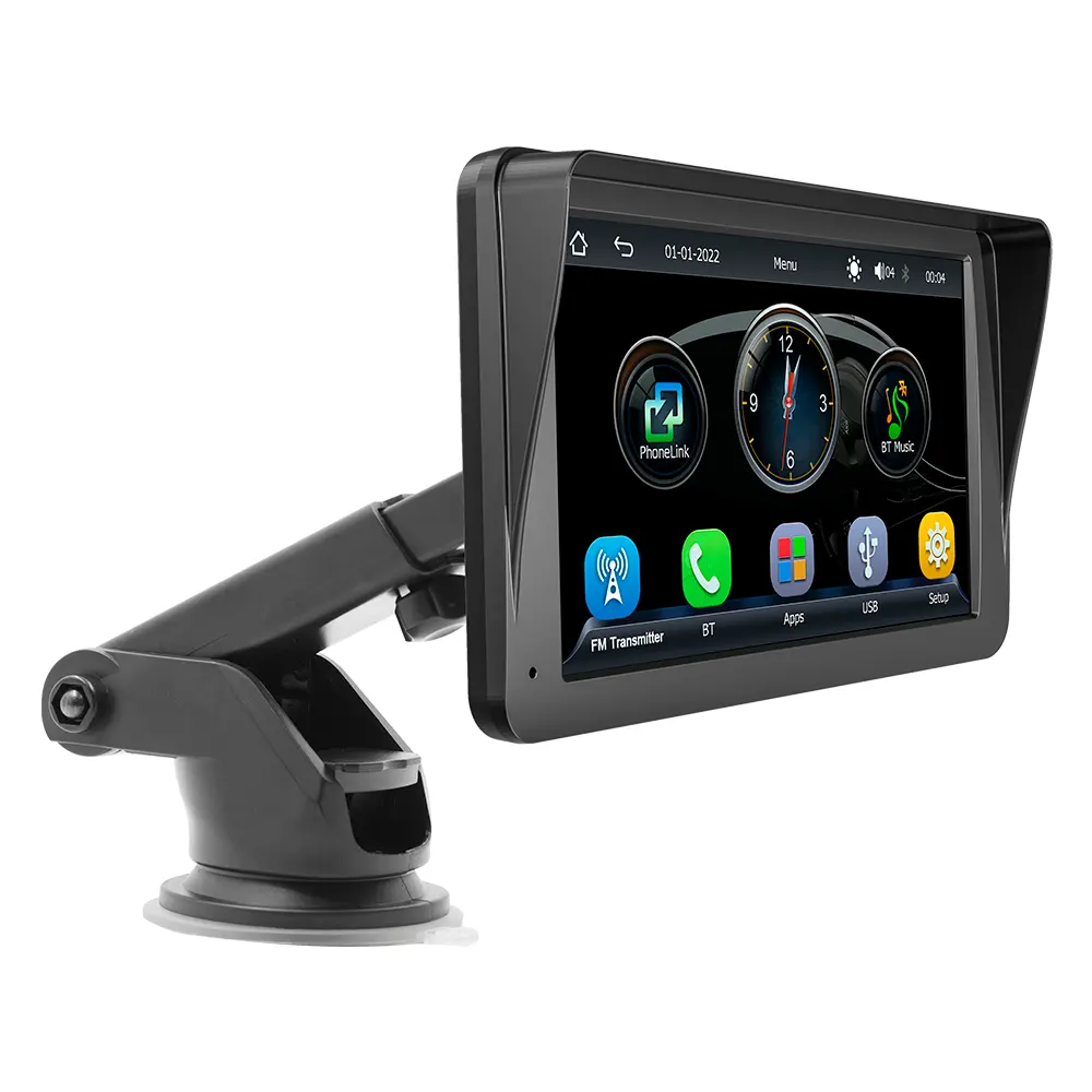 Carplayer MP5 portabel 7 inci, pemutar Media mobil tanpa kabel Universal proyeksi ponsel Android AUTO Apple CarPlay