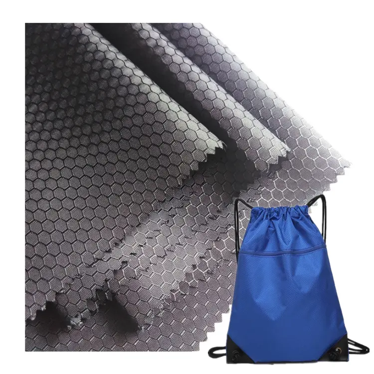 Tela oxford 210d impermeable jacquard honeycomb para bolsos