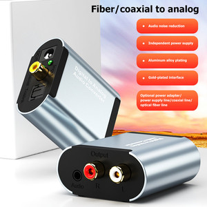 Conjunto de convertidor Digital a analógico, convertidor Coaxial Toslink de fuerte dureza, señal eléctrica portátil a RCA R/L, OEM - Product Image 5