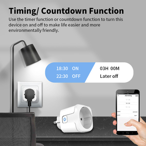 Tuya WiFi Smart Socket 16A 20A EU UK Plug supporta Smart Life APP controllo vocale Power Monitor presa Timer per Google Home Alexa - Product Image 5