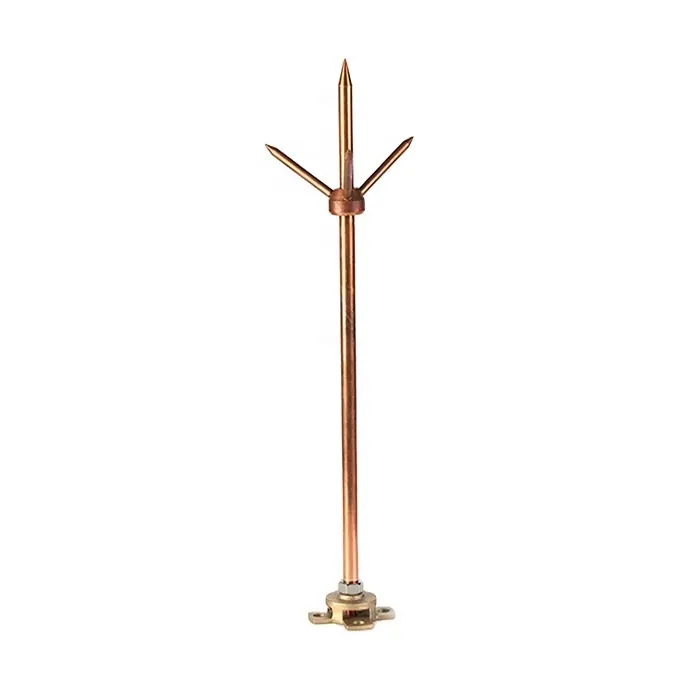 factory direct fully active copper lightning arrester rod for lightning protection system