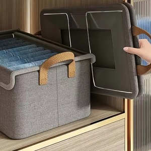 Modern Design Folding Storage <strong>Box</strong> With Lid Handles Durable Clothes Baskets for Blankets <strong>Toys</strong> Clothe Storage <strong>Box</strong> - Product Image 3
