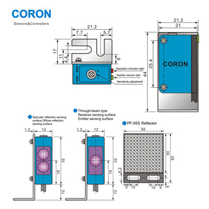 Color independent background suppression <strong>diffuse</strong> <strong>reflectance</strong> photoelectric switch <strong>sensor</strong> for production line inspection - Product Image 6