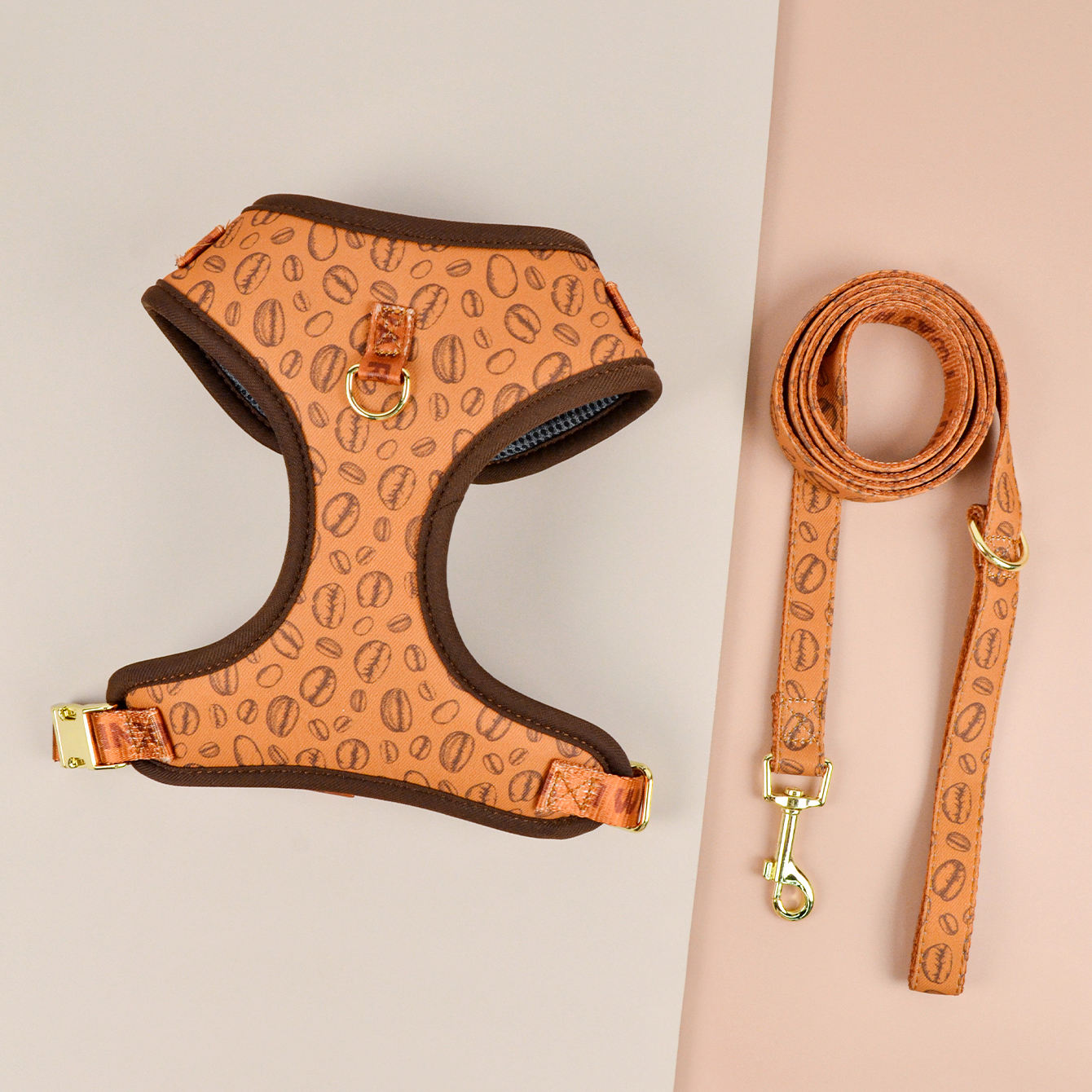 Coffe Bean Harness Leash