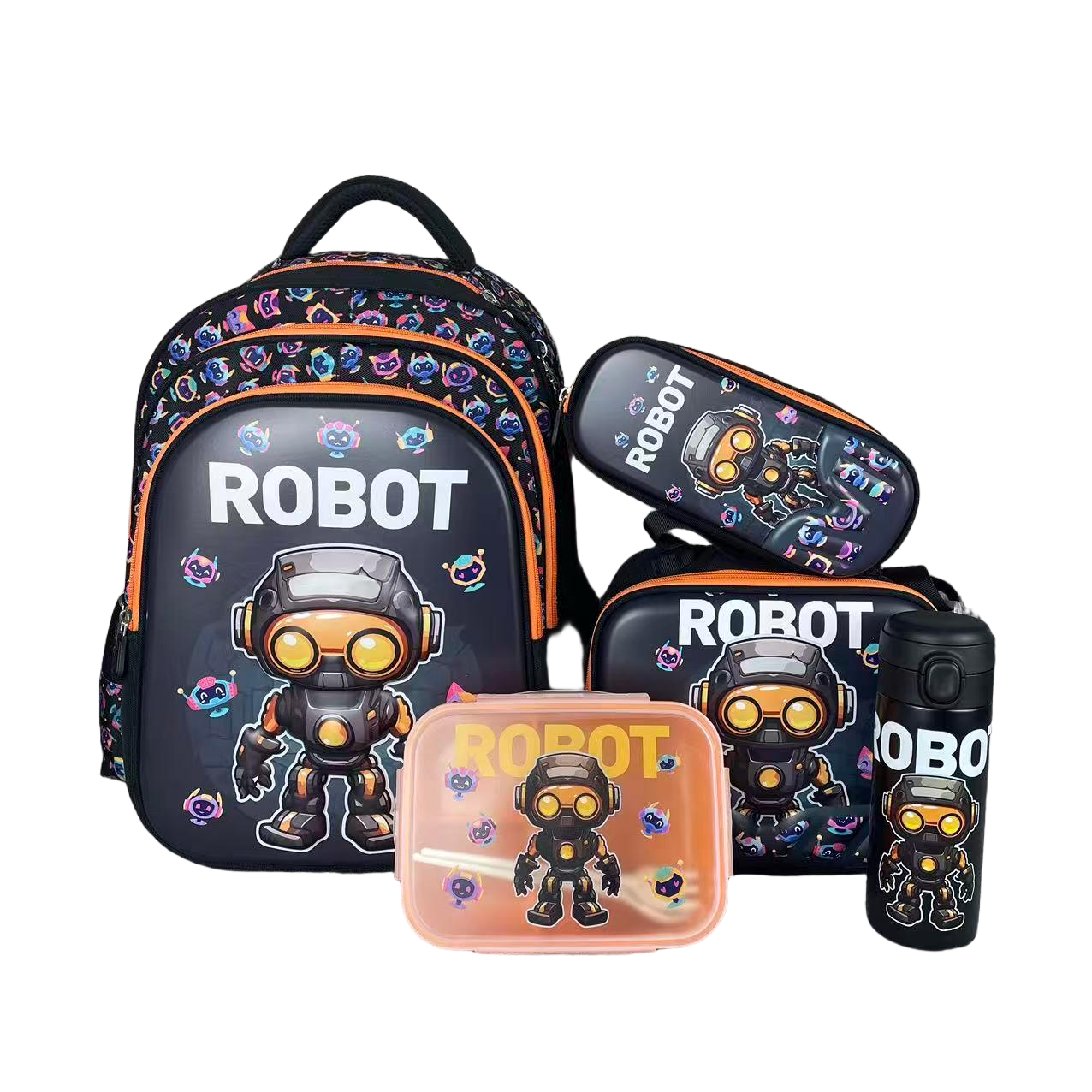 16.5 inches backpack robot 5 in 1 set