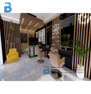 Bellezza negozio di barbiere decorazione salone mobili salone vetrina personalizzata per la progettazione di barbiere - Product Image 5