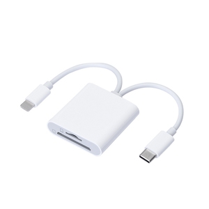 Çift konektörler USB tip C 2 In 1 SD TF kart okuyucu beyaz akıllı OTG hafıza kartı adaptörü için apple telefon ped telefonlar Android - Product Image 1