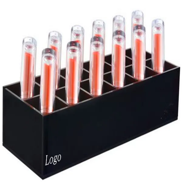 Cosmetic Counter Top makeup tester display stand Black Acrylic Lipstick display Rack stand