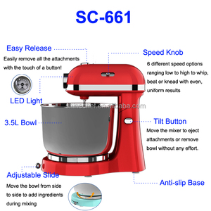 Hot Sale Dough Kneading Machine Household Mini Stand Food Mixer Red Hand Mixer - Product Image 2