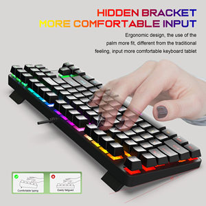 Acepte el logotipo personalizado Led Light Hot Swap Rgb Wired Gamer Keyboard Wired 87 Keys Computer Gaming Keyboard - Product Image 2