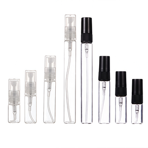 ขวดน้ำหอมแก้วใสขนาด2มล. 3มล. 56มล. 10มล. พร้อมเครื่องพ่นละอองละอองสีดำ - Product Image 2