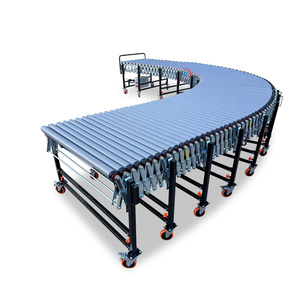 Motorized Roller <strong>Conveyor</strong> Line Customized Flexible Telescopic Roller <strong>Conveyor</strong> for Farm Boxes <strong>Unloading</strong> <strong>Loading</strong> - Product Image 1