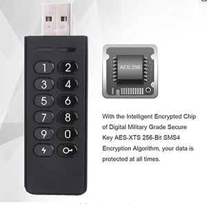 Verschlüsse ltes sicheres Flash-Laufwerk 256-Bit-16-GB-U-Disk USB2.0-Hardware-Passwort-Speichers tick für den persönlichen Schutz Aluminium-Shell - Product Image 4