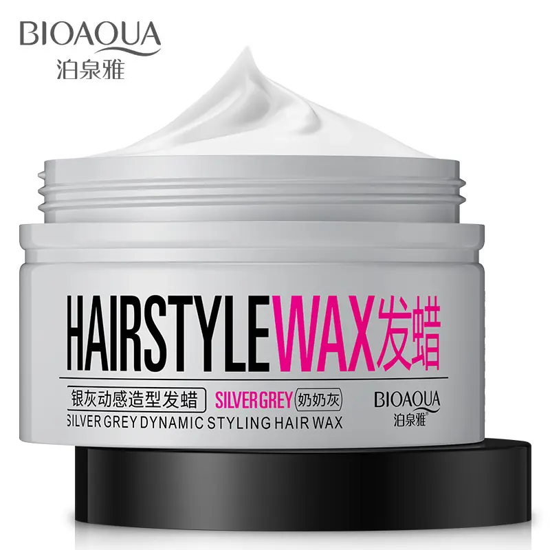 OEM Bioaqua-productos para moldear el cabello, cera brillante de estilo capilar en Color gris y plateado