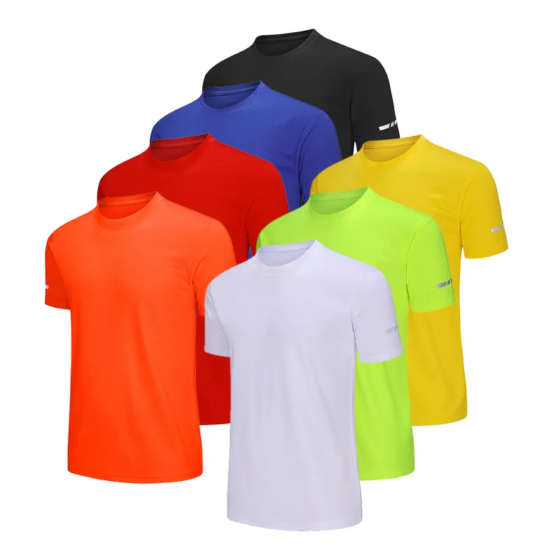 Men Dry Fit Shirts Sports Wear Summer Workout Training Sweat Shirt 100% Polyester Plain T Shirt For Printing