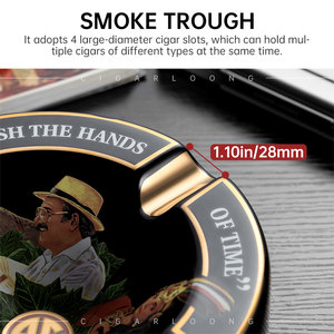 Luxe Ronde Asbak Porseleinen Sigarenbak Rook Keramische Sigarenasbak Set - Product Image 2