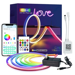 RGB renk değişimi ile Neon koşu ışık şeridi, açık su geçirmez ortam ışığı, renk değiştiren LED ışık ışık şeridi - Product Image 1