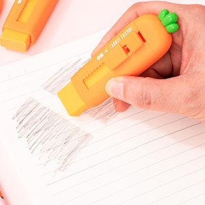 Phim hoạt hình cà rốt thiết kế mở rộng văn phòng tẩy cho trẻ em Kawaii văn phòng phẩm Bút chì tẩy - Product Image 2