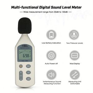 Sensor inteligente AR824 Medidor de nivel de sonido digital Medida 30-130dB Ruido DB Decibel Meter Monitoreo Probadores Metro Herramienta de diagnóstico - Product Image 4
