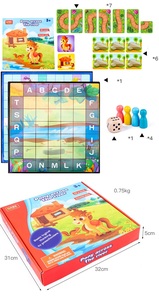 2 In 1 oyun ahşap manyetik çapraz nehir bulmaca çocuk eğitici eğlenceli eşleştirme bulmaca oyuncak - Product Image 5
