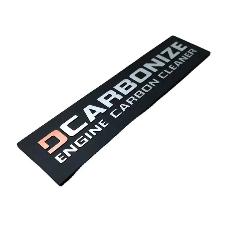 Etiqueta de metal alongada personalizada, etiqueta de alumínio escovado anodizado do logotipo da placa de nome para a máquina