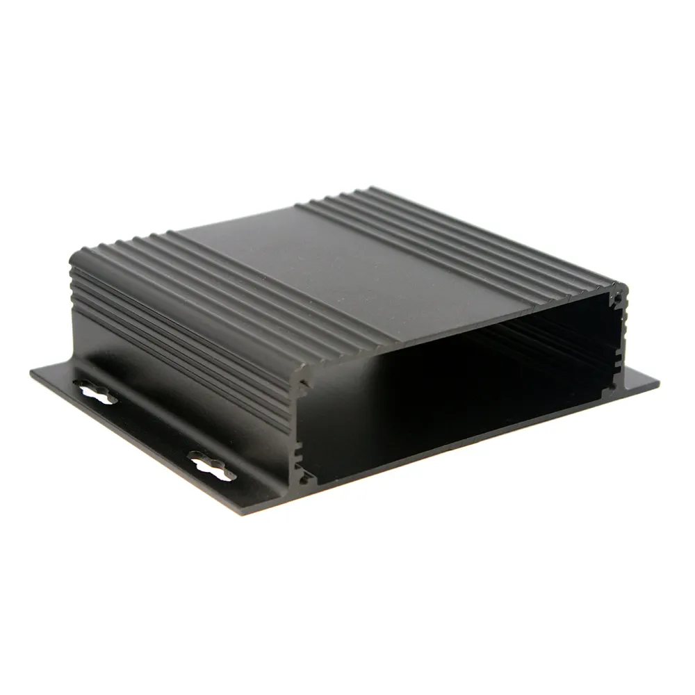 Caja de empalme negra de 149x38mm, carcasa de placa de circuito de decodificador de aluminio, caja de proyecto de instrumento PCB, carcasa electrónica artesanal