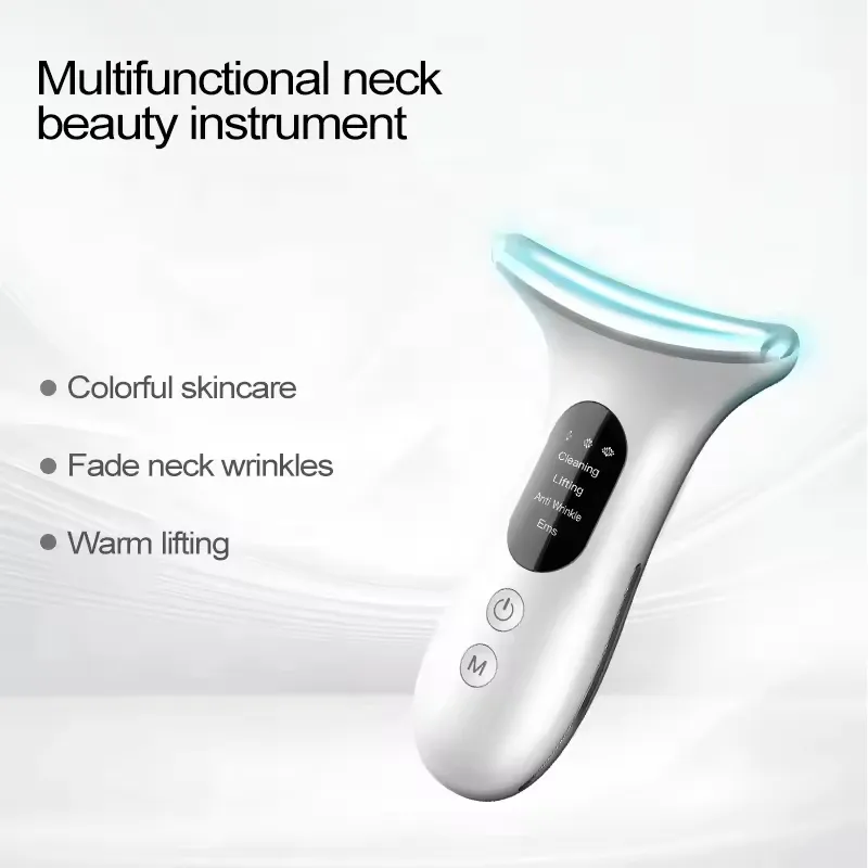 EMS mặt massager Da Thắt chặt mặt thiết bị nâng chống lão hóa 3 màu sắc liệu pháp ánh sáng mặt và cổ nâng Massager