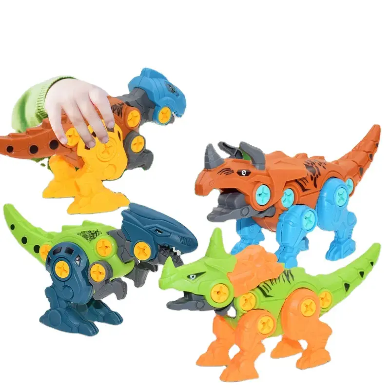 4 types de démontage d'écrou Œuf de dinosaure avec tournevis Jouets éducatifs pour enfants Garçons Jouets pour enfants