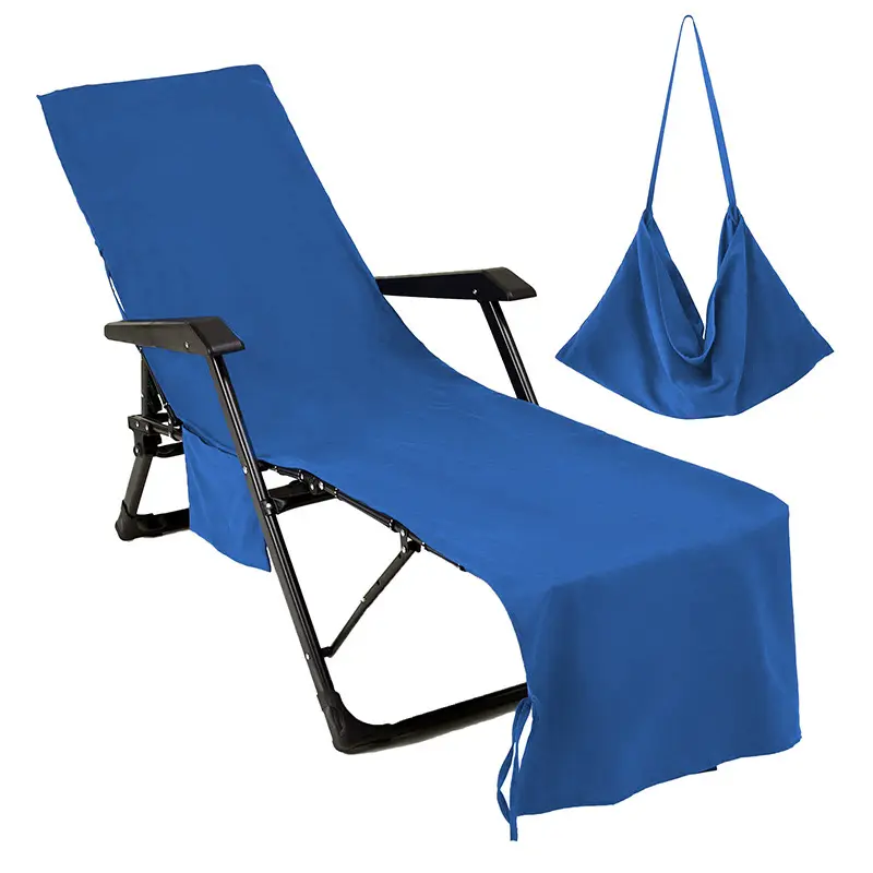 Copri sedia per giardino all'aperto per prendere il sole spiaggia Hotel ad asciugatura rapida piscina lettino asciugamano da spiaggia con borsa laterale