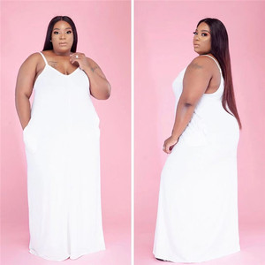 Huiya moda artı boyutu 5XL kadın Casual uzun Maxi elbise düz renk seksi kadın giyim artı boyutu kadın elbiseleri
