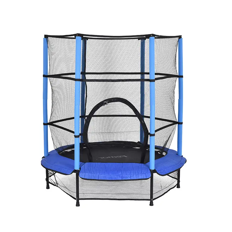 Personalizzato 55 pollici in acciaio inox Mini trampolino all'aperto Pe Fitness salto letto trampolino con rete di sicurezza