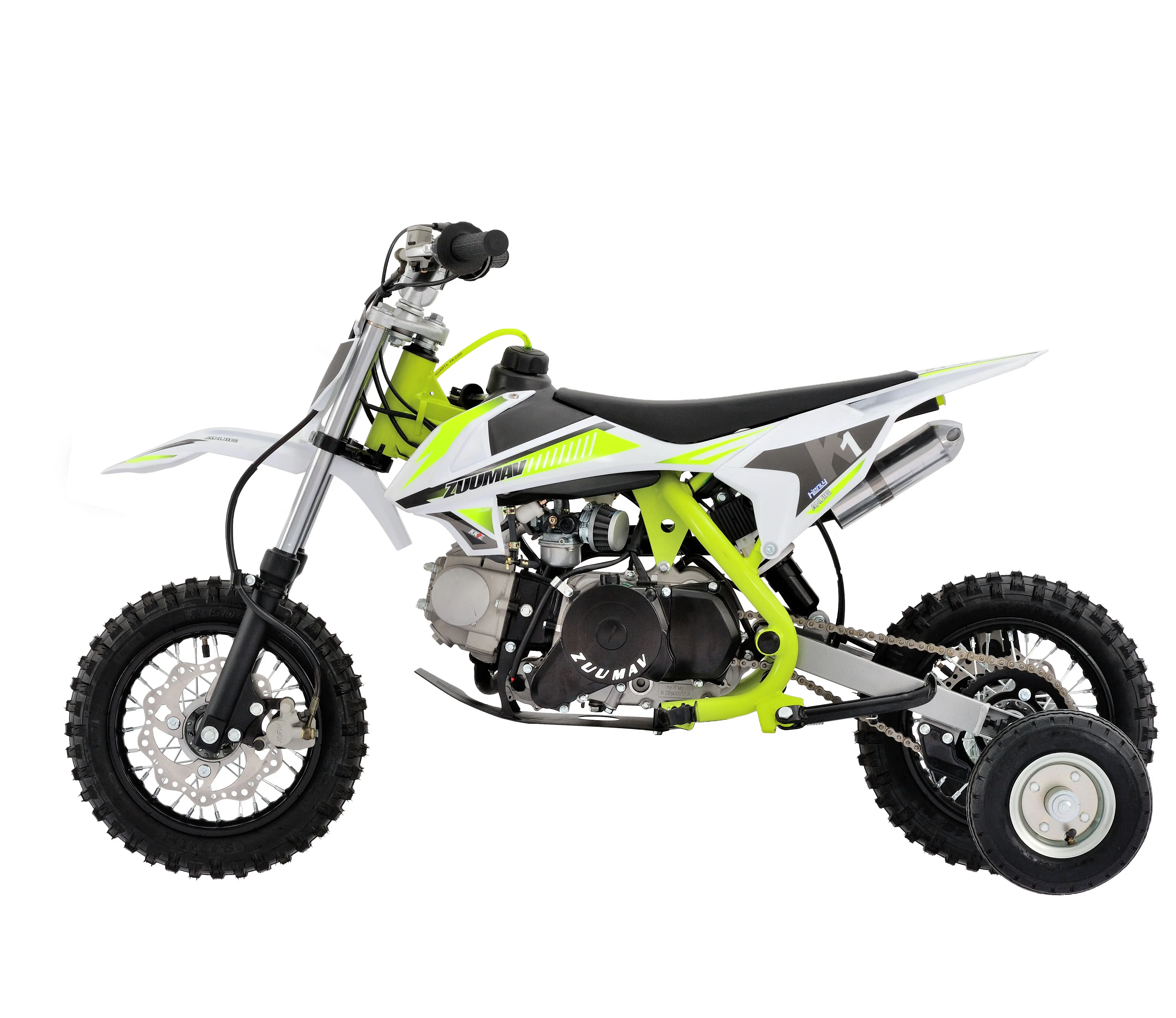 ZUUMAV çocuk arazi motosikleti 10 inç tekerlek Mini motosiklet destek tekerleği acemi için