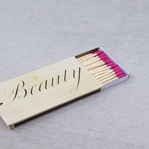 Concise Design Card Style Matchbox 96mm Long Handle Wooden Stem <strong>Match</strong> for Wedding and Gift