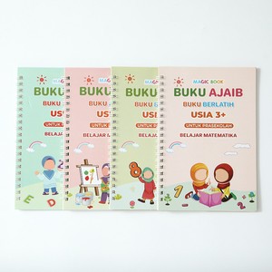 Arapça alfabe kaligrafik uygulama için sihirli kitap için yeniden dayanıklı kağıt Workbook oyuncak kids 'eğitim eğlenceli için - Product Image 1