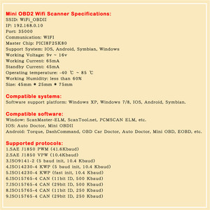 ELM327 Wifi Interface OBD2 V1.5 Code Leser Auto Diagnose Werkzeug Hardware V1.5 Unterstützt Android/iOS/Windows - Product Image 4