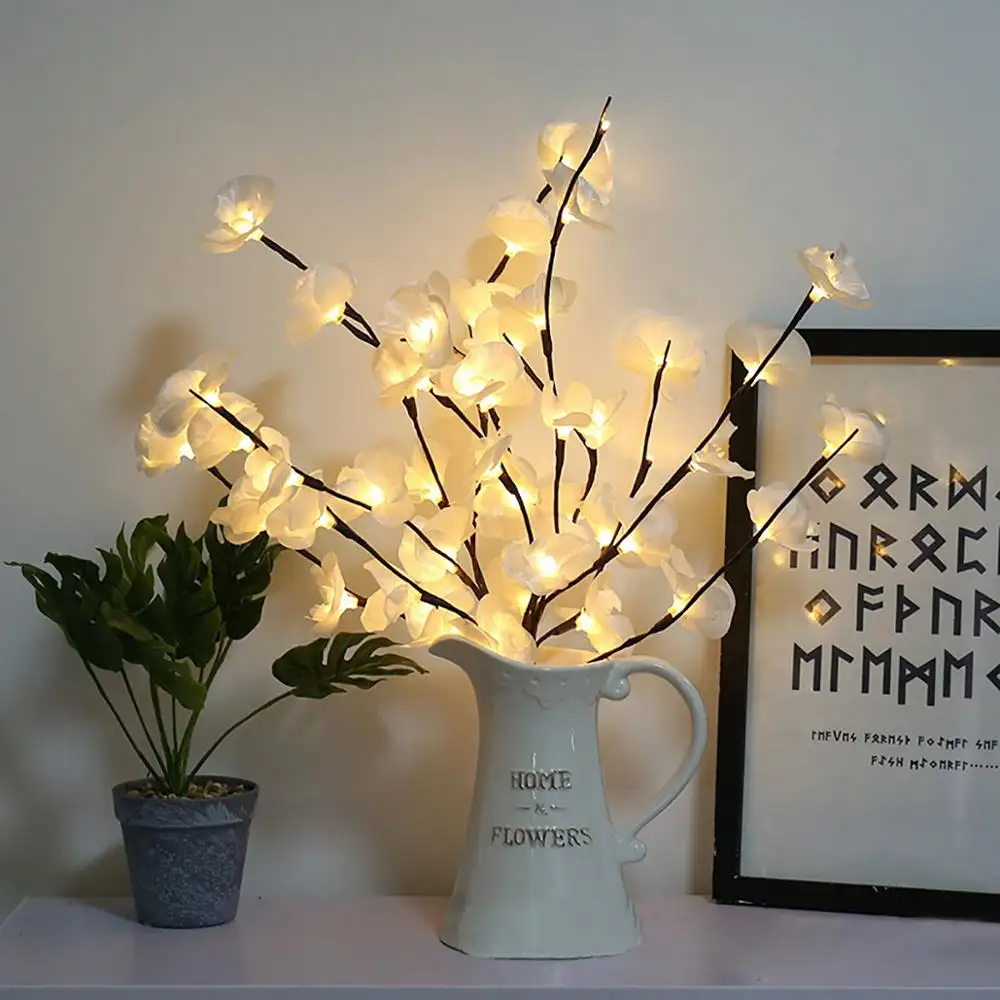 시뮬레이션 나비 난초 Led 지점 조명 문자열 가정용 실내 풍경 크리스마스 축제 장식 꽃 램프