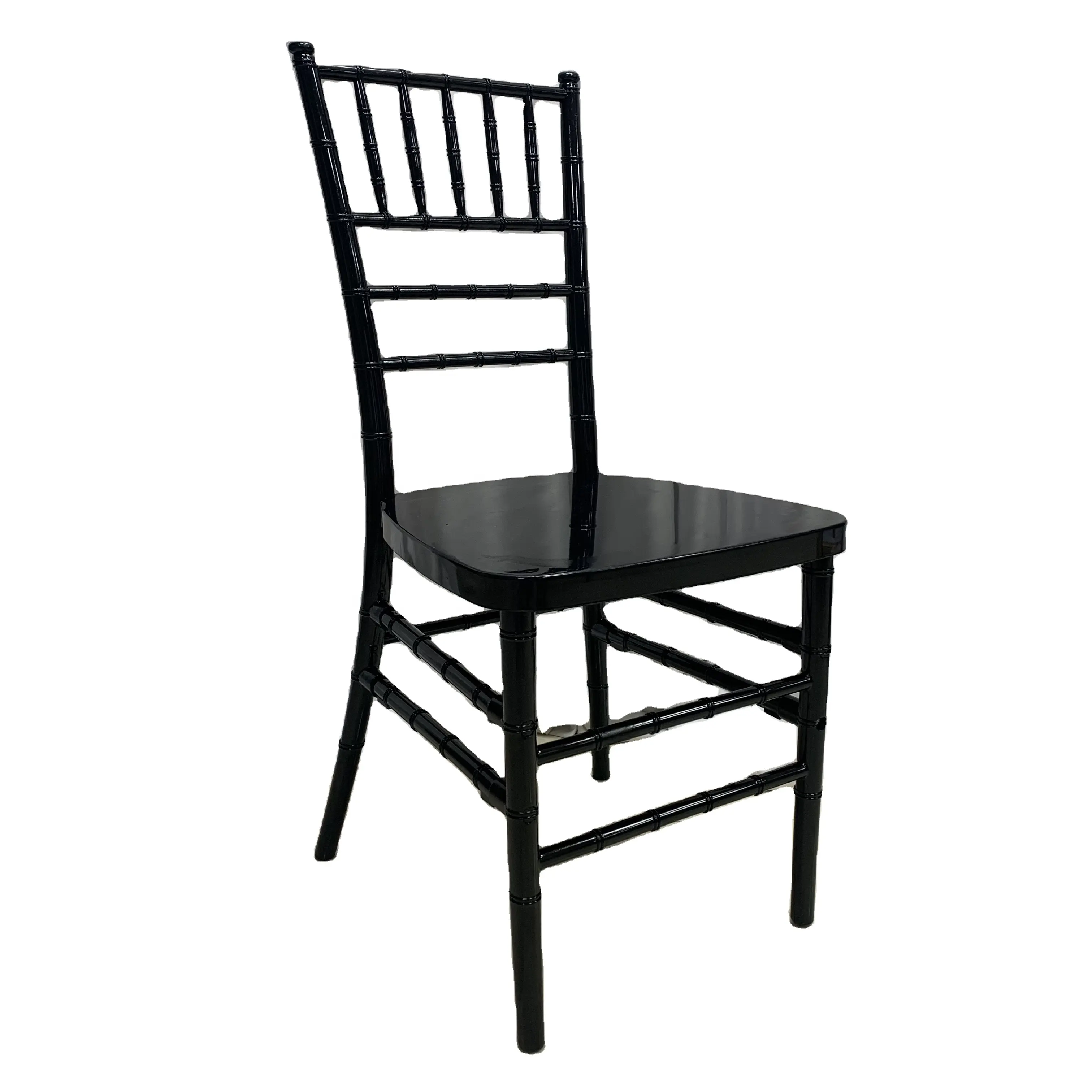 Modern Black Chiavari Tiffany Wedding Chair Clear Transparent Acrylic Resin Plastic for Parties and Events Banquet Chair
