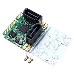 Wholesale <strong>Mini</strong> <strong>PCI</strong>-E <strong>PCI</strong> Express to 2 Ports SATA 3.0 Converter Hard Drive Extension SATA3 Controller Card - Product Image 3
