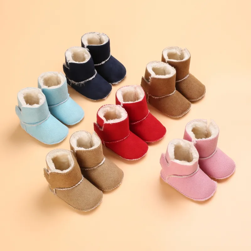 겨울 아기 유아 신발 두꺼운 따뜻한 0-1 년 유아 신발 소년 소녀 첫 워커 신발
