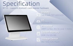 Sistema de terminal POS Android de 14 pulgadas Sistema de caja registradora POS - Product Image 4