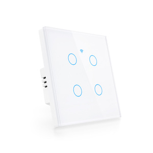 Fácil instalación Automatización del hogar Control de voz Tuya Smart App 4CH EU Wifi Tuya Smart Touch Interruptor de luz de pared PST-TY-E4 - Product Image 6