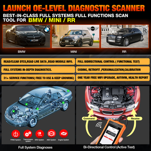 Lancio 2025 Elite tutto il sistema bidirezionale strumento di scansione ECU codifica chiave di programmazione OBD2 Scanner auto strumento diagnostico per BMW