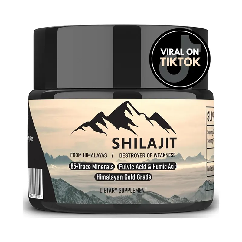 OEM Shilajit Crème Pâte Supplément Plusieurs Minéraux Acide Fulvique Shilajit Résine Pure Himalayan pour le Soutien Immunitaire