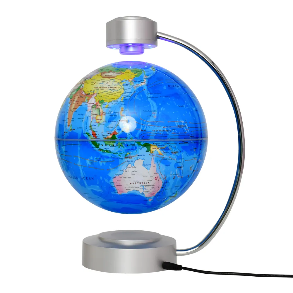 La migliore vendita globo galleggiante a levitazione magnetica, globo galleggiante antigravità rotante pianeta terra mappa del mondo