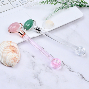 Güzellik bakımı soğuk masaj aleti kristal yeşim taş Mini başak rulo Set sihirli cam jel topu yüz göz masaj küçük buz küreler - Product Image 2